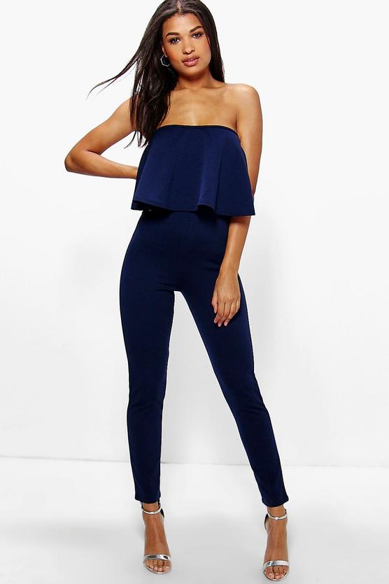 Ellie Frill Bandeau Slim Leg Jumpsuit